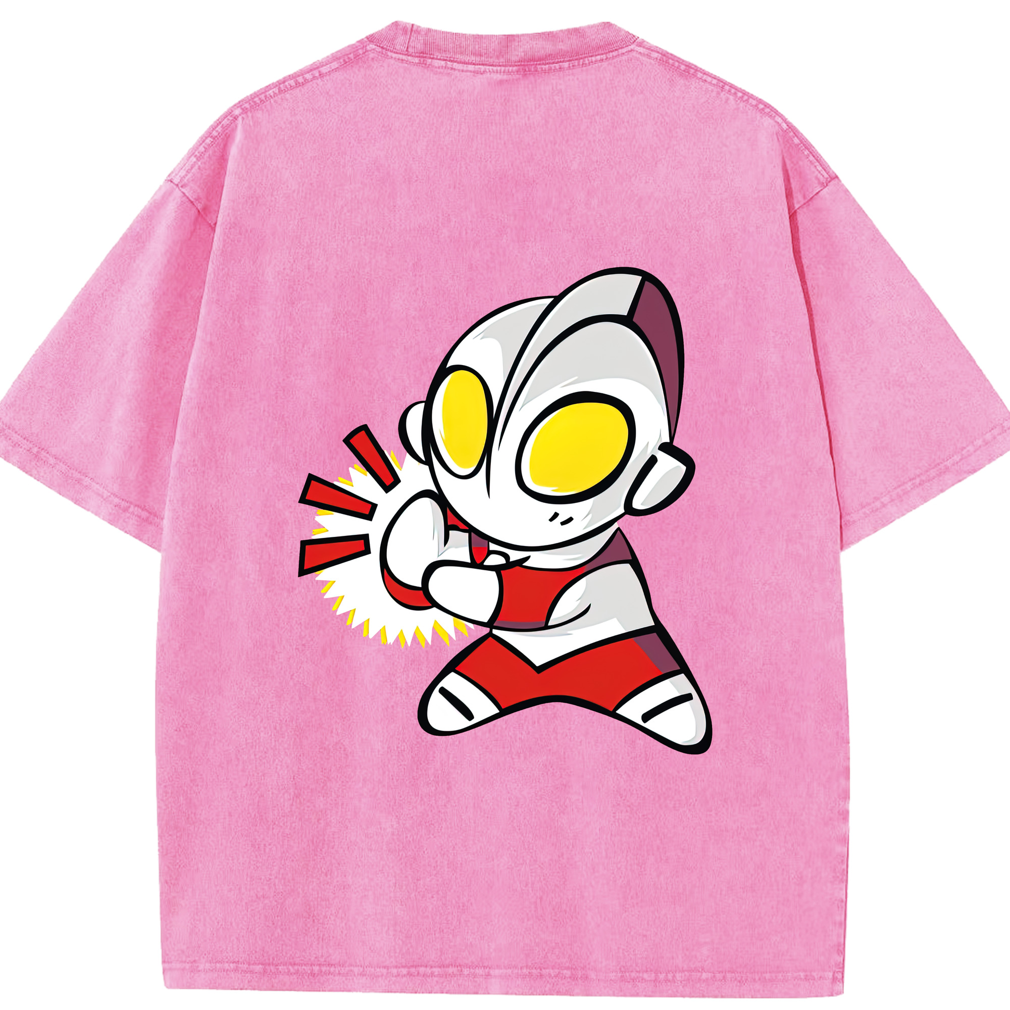 （画像用） ウルトラマン Ultraman 綿100% ヴィンテージ風 半袖Tシャツ（背面プリント）